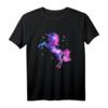 Einhorn, Magie, Sterne, Weltraum, Pink, Rosa - Zauberhaftes Sternenhimmel T-Shirt für Kinder und Erwachsene als Geschenkidee