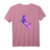 Einhorn, Magie, Sterne, Weltraum, Pink, Rosa - Zauberhaftes Sternenhimmel T-Shirt für Kinder und Erwachsene als Geschenkidee