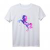 Einhorn, Magie, Sterne, Weltraum, Pink, Rosa - Zauberhaftes Sternenhimmel T-Shirt für Kinder und Erwachsene als Geschenkidee