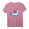 Otter mit Einhorn Schwimmring T-Shirt – Lustiges Tier-Design für Otter- und Einhornfans, perfekt für Partys und Geschenke