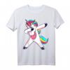 Dabbing Unicorn T-Shirt - Lustiges Regenbogen Einhorn Geschenk für Kinder, Mädchen & Erwachsene zum Geburtstag, Ostern & Weihnachten