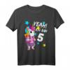 Kinder Geburtstagsshirt 5 Jahre Mädchen & Jungen - Einhorn Geburtstag T-Shirt als tolles Geschenk für Mädchen und Jungen