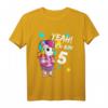 Kinder Geburtstagsshirt 5 Jahre Mädchen & Jungen - Einhorn Geburtstag T-Shirt als tolles Geschenk für Mädchen und Jungen