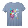 Kinder Geburtstagsshirt 5 Jahre Mädchen & Jungen - Einhorn Geburtstag T-Shirt als tolles Geschenk für Mädchen und Jungen