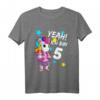 Kinder Geburtstagsshirt 5 Jahre Mädchen & Jungen - Einhorn Geburtstag T-Shirt als tolles Geschenk für Mädchen und Jungen