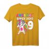9 Jahre alt Mädchen T-Shirt mit Einhorn - Rosa Geburtstagskleidung für kleine Mädchen zum 9. Geburtstag