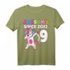 9 Jahre alt Mädchen T-Shirt mit Einhorn - Rosa Geburtstagskleidung für kleine Mädchen zum 9. Geburtstag
