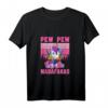 Einhorn Shirt Pew Pew Madafakas Damen & Herren Gamer Tank Top – Lustiges Geschenk für Gaming-Fans und Einhornliebhaberinnen