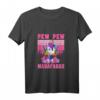 Einhorn Shirt Pew Pew Madafakas Damen & Herren Gamer Tank Top – Lustiges Geschenk für Gaming-Fans und Einhornliebhaberinnen