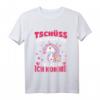Kinder Tschüss Kindergarten 1. Klasse ich komme - Süßes Einhorn T-Shirt für den Schulstart, Abschied und Einschulungsgeschenk