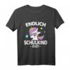 Kinder Schulkind 2021 Einschulung Geschenkidee - Einhorn T-Shirt für den Schulanfang, klassisch geschnitten