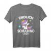 Kinder Schulkind 2021 Einschulung Geschenkidee - Einhorn T-Shirt für den Schulanfang, klassisch geschnitten