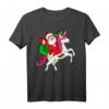 Lustiges Weihnachtsmann Einhorn T-Shirt für Damen und Herren - Perfekt für Weihnachtsfeier, Weihnachtsmarkt & als Geschenk 2021