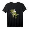 Einhorn Reitet T-Rex Saurier - Lustiges T-Shirt, Geschenk für Dinosaurier- und Einhornliebhaber, ideal zum Geburtstag & Weihnachten