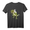 Einhorn Reitet T-Rex Saurier - Lustiges T-Shirt, Geschenk für Dinosaurier- und Einhornliebhaber, ideal zum Geburtstag & Weihnachten