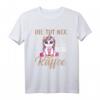 Kaffee- und Einhorn-Morgenmuffel T-Shirt für Frauen – Lustiges Schlaf- und Chill-Shirt mit Kaffee-Design, perfekt als Geschenk