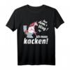 Aus dem Weg ich muss kacken - Lustiges Einhorn & Kackhaufen T-Shirt für Humor und Arbeitsspaß