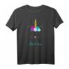 Antonia Namen Geschenk - Buntes Katze Einhorn T-Shirt für Mädchen und Damen, personalisiert für Geburtstagsfeiern & Tierliebhaberinnen
