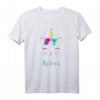 Antonia Namen Geschenk - Buntes Katze Einhorn T-Shirt für Mädchen und Damen, personalisiert für Geburtstagsfeiern & Tierliebhaberinnen