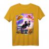 Laser-Raum-Katze auf Regenbogen-Dinosaurier-Einhorn - Buntes Taco T-Shirt für Kinder mit lustigem Tier-Design