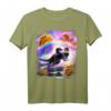 Laser-Raum-Katze auf Regenbogen-Dinosaurier-Einhorn - Buntes Taco T-Shirt für Kinder mit lustigem Tier-Design