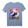 Laser-Raum-Katze auf Regenbogen-Dinosaurier-Einhorn - Buntes Taco T-Shirt für Kinder mit lustigem Tier-Design