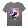 Laser-Raum-Katze auf Regenbogen-Dinosaurier-Einhorn - Buntes Taco T-Shirt für Kinder mit lustigem Tier-Design