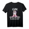 Witziges Gin Einhorn T-Shirt – Originelles Geschenk für Gin Liebhaber, Freunde & Familie mit Humor