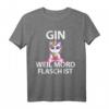 Witziges Gin Einhorn T-Shirt – Originelles Geschenk für Gin Liebhaber, Freunde & Familie mit Humor