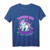 Kinder Tschüss Kindergarten Einhorn T-Shirt - Glitzerndes Abschiedssymbol für den Schulstart, Mädchen Geschenk 2021