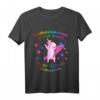 Kinder Einschulung 2019 Einhorn Schulkind Mädchen T-Shirt – Buntes Schulstartshirt mit Regenbogen und Schultüte, perfektes Geschenk zum Schulbeginn