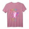 Kinder Einschulung 2019 Einhorn Schulkind Mädchen T-Shirt – Buntes Schulstartshirt mit Regenbogen und Schultüte, perfektes Geschenk zum Schulbeginn