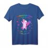 Kinder Einschulung 2019 Einhorn Schulkind Mädchen T-Shirt – Buntes Schulstartshirt mit Regenbogen und Schultüte, perfektes Geschenk zum Schulbeginn