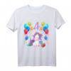 Kinder Geburtstagsshirt für 4 Jahre Mädchen - Rosa Einhorn T-Shirt für Geburtstag, Party & Geburtstagsfeier