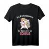 Kinder Dabbing Einhorn T-Shirt für Schulanfang - Lustiges Outfit & Einschulungsgeschenk für Mädchen und Jungen