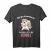 Kinder Dabbing Einhorn T-Shirt für Schulanfang - Lustiges Outfit & Einschulungsgeschenk für Mädchen und Jungen