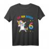 Kinder 6 Geburtstag T-Shirt Mädchen & Jungen mit Einhorn - Originelles Geburtstagsoutfit für die Party, Schule & Schulklasse