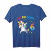 Kinder 6 Geburtstag T-Shirt Mädchen & Jungen mit Einhorn - Originelles Geburtstagsoutfit für die Party, Schule & Schulklasse