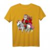 Weihnachtsmann reitet Einhorn - Buntes und lustiges Weihnachts T-Shirt für fröhliche Festtage und Geschenke