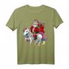 Weihnachtsmann reitet Einhorn - Buntes und lustiges Weihnachts T-Shirt für fröhliche Festtage und Geschenke