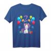 Kinder Geburtstagsshirt für 2 Jahre Mädchen - Rosa Einhorn Geburtstags T-Shirt für Prinzessinnen & Kindergeburtstag