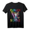 Kinder Einschulung T-Shirt mit Einhorn, Schultüte & Herz - Perfektes Geschenk für den ersten Schultag 2023