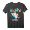 Schulkind Emilia Einhorn T-Shirt - Personalisierte Einschulungsgeschenke für Mädchen zum Schulanfang 2023