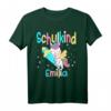 Schulkind Emilia Einhorn T-Shirt - Personalisierte Einschulungsgeschenke für Mädchen zum Schulanfang 2023