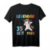 35. Geburtstag Frau T-Shirt - Lustiges Einhorn Geschenk für Damen Jahrgang 1985, Party Deko & Überraschungsidee