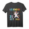 35. Geburtstag Frau T-Shirt - Lustiges Einhorn Geschenk für Damen Jahrgang 1985, Party Deko & Überraschungsidee