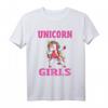 Einhorn Mädchen T-Shirt für Kinder - Buntes, klassisch geschnittenes Design mit doppelt genähtem Saum