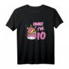 Süßes Einhorn T-Shirt zum 10. Geburtstag für Mädchen - Lustiges Geburtstagsgeschenk für Mädchen, Pferde- und Einhorn-Liebhaberinnen