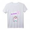 Damen 28. Geburtstag T-Shirt mit Einhorn und Lockdown Spruch - Lustiges Geburtstagsgeschenk für 1993 Geborene, Frauen & Mädchen