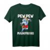 Pew Pew Madafakas Einhorn T-Shirt für Bodybuilder und Einhornliebhaber - Lustiges Witziges Tiermotiv mit Pistolen & Sonnenbrille